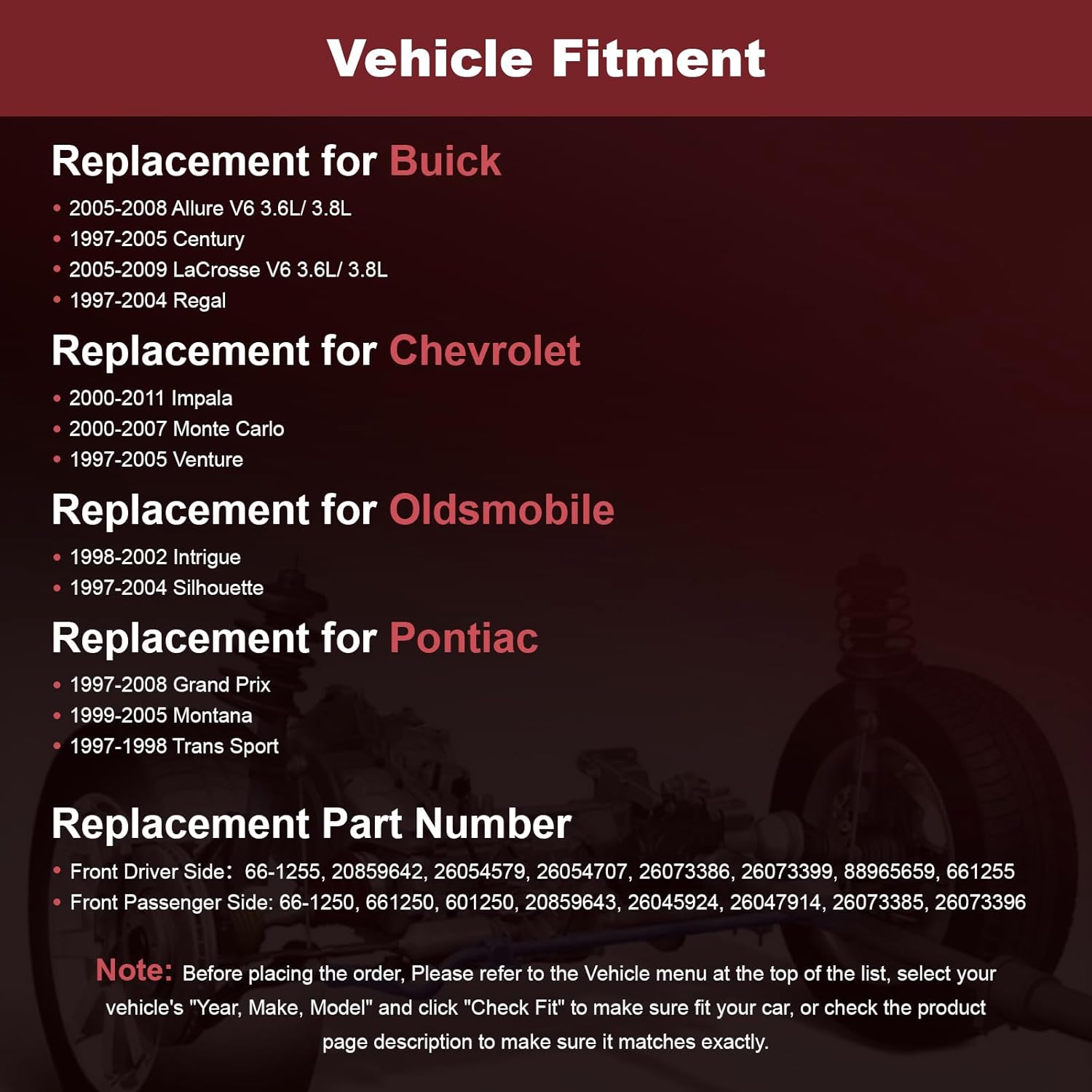Anytek CV Axle Shaft Front Left & Right For Chevrolet Impala Venture 1997-2011 for Buick Allure Century LaCrosse Regal 1997-2009 Oldsmobile Pontiac Replace# 20859642 20859643 Passenger & Driver