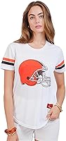 Vista 36 de Ultra Game Women's NFL Official Soft Mesh Varsity Stripe T-Shirt Blanco