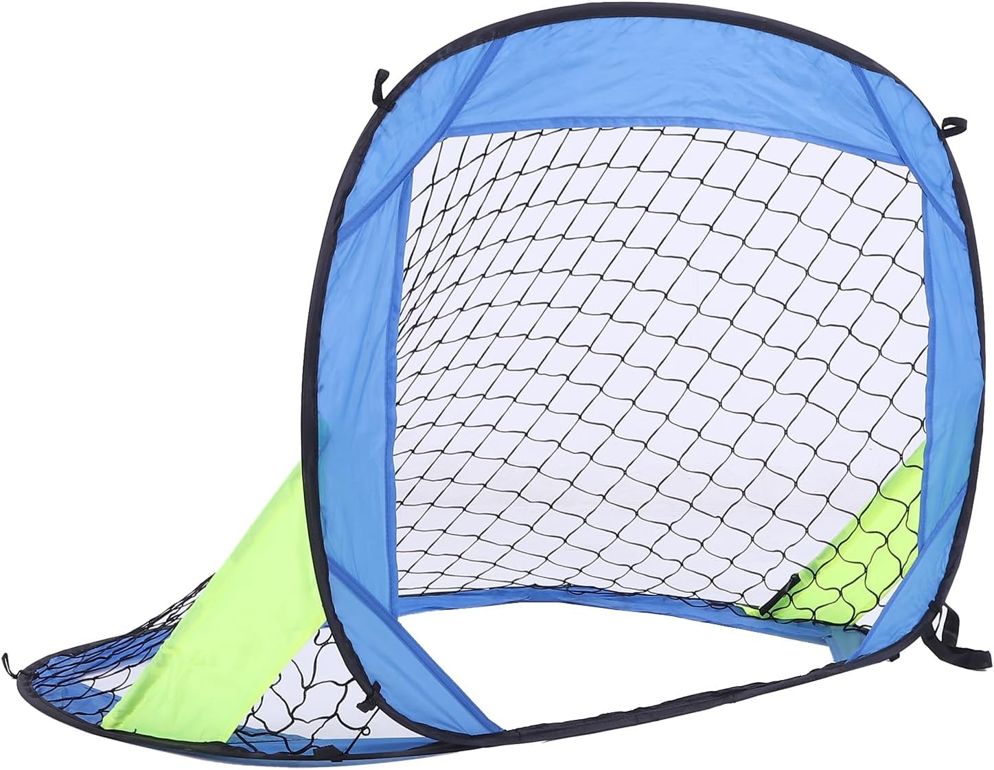 Luocute Soccer Net, Portable Foldable Training Goal with Sturdy Poles and Stainless Steel Pegs, Oxford Cloth Polyester Mesh for Kids Outdoor Soccer Practice
