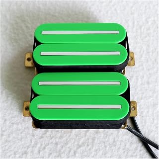 Piezas de Guitarra Pastilla de Guitarra humbucker de Doble Carril de Color Verde Polo Cromado Imán de cerámica Pastillas Doble Bobina Humbucker Set