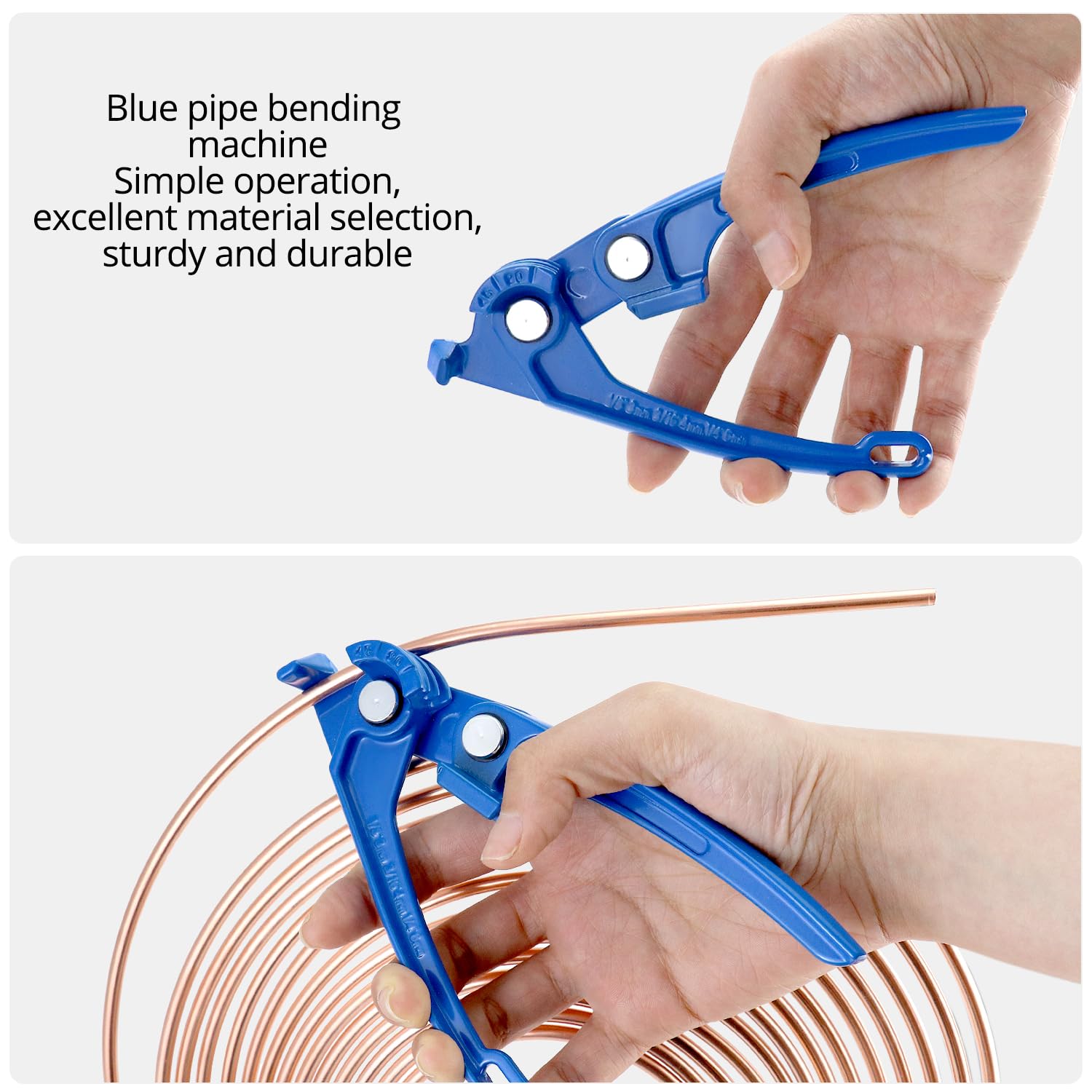 QWORK Kit Svasatura Tubi Freno Rame 7.62m Adattatore Multi-Dimensione Piegatubi Blu