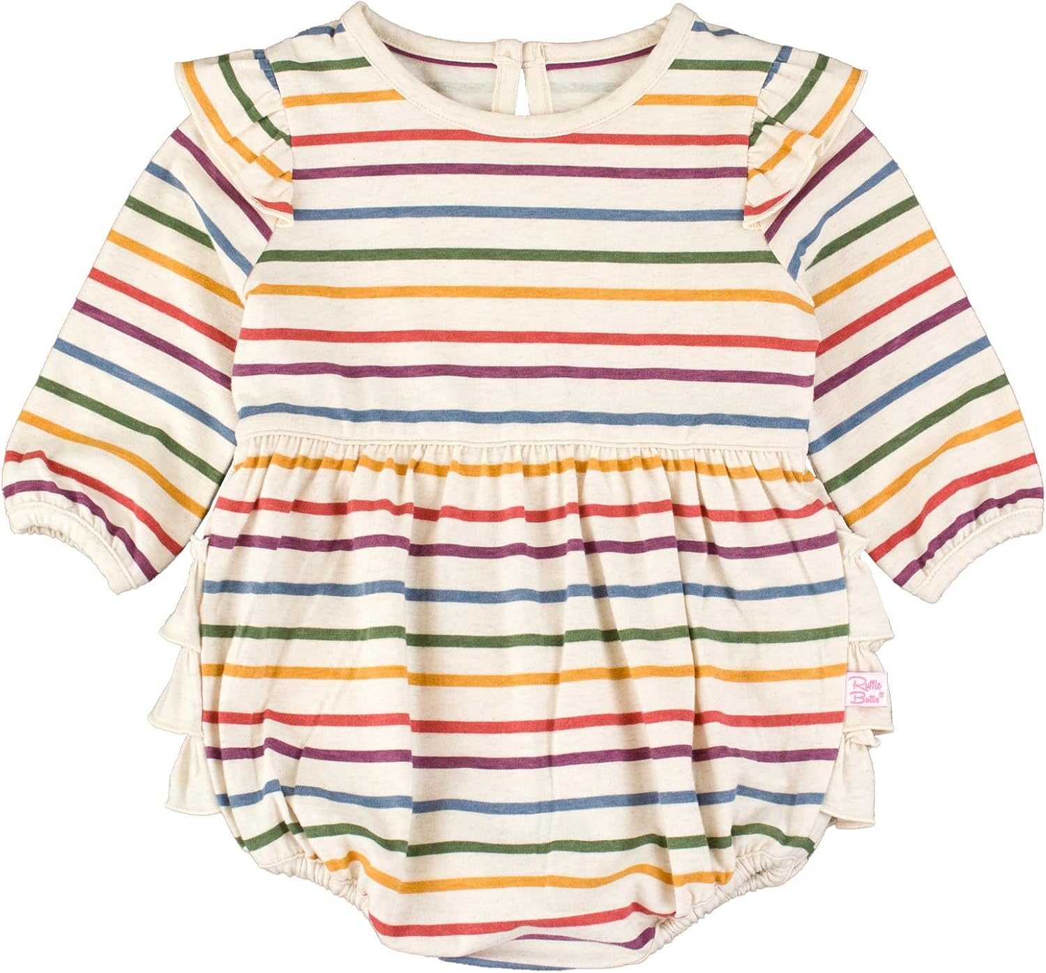 RuffleButts® Baby/Toddler Girls Long Sleeve Bubble Rompers