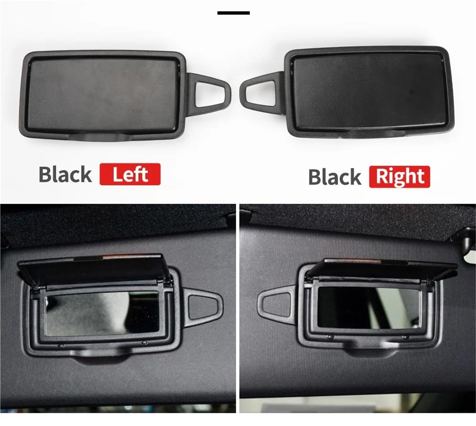 Auto Links Rechts Sonnenschutz Visier Make-Up Kosmetik Spiegel Abdeckung 964005DH1A 964015DH1A Für Infiniti Q30 Q30S QX30 2016-2019(Titanium Right)