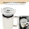 2pcs Leakproof Lid with Straw for Stanley Replacement,No-Spill Cup Lids for Stanley Quencher,Tumbler Flip Straw Lid for Stanley Accessories (Cream, 40oz)