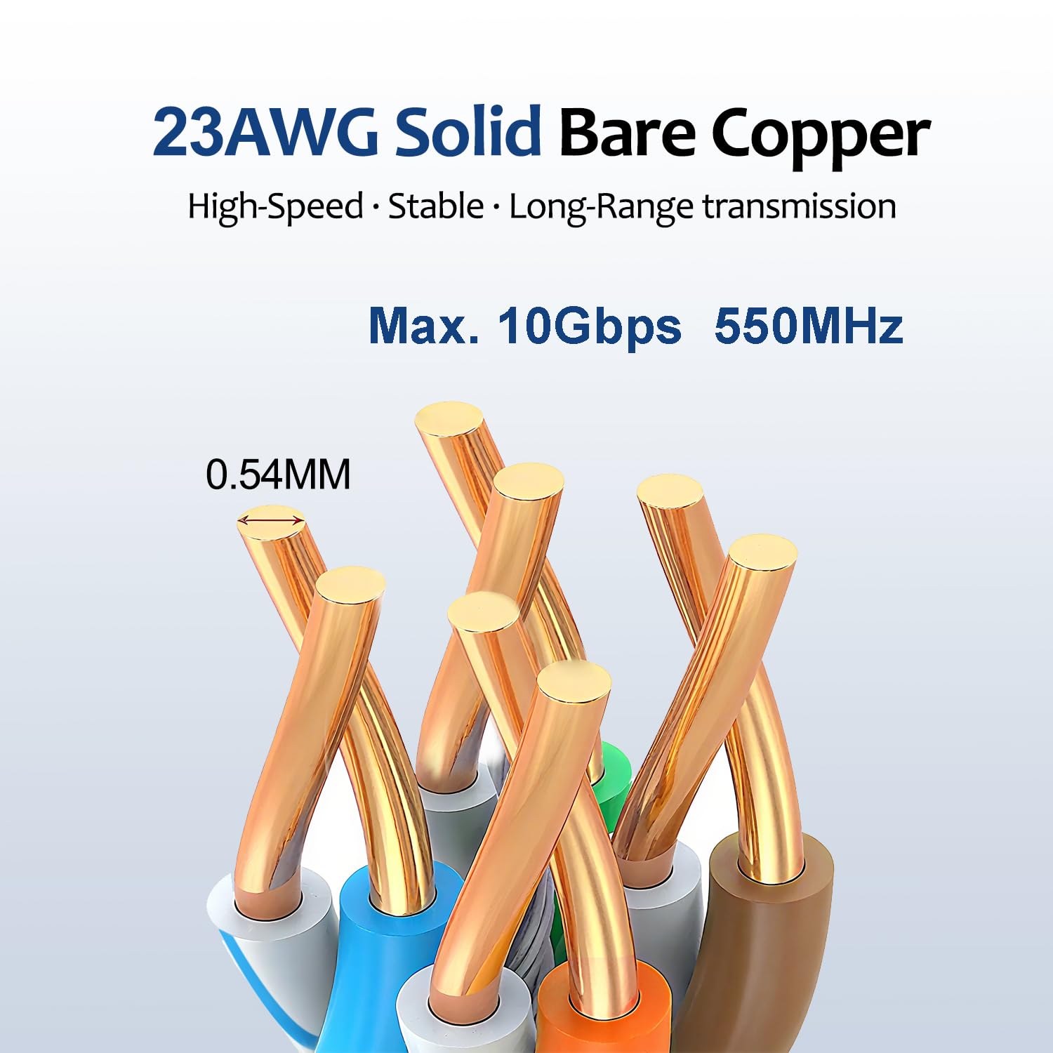 Cat6 Ethernet Cable 1000ft (Black) – Solid Bare Copper, Indoor & Outdoor, 23AWG CMX Rated Bulk LAN Cable, 550MHz 10Gbps UTP Network Wire with Cross Separator for Reduced Noise