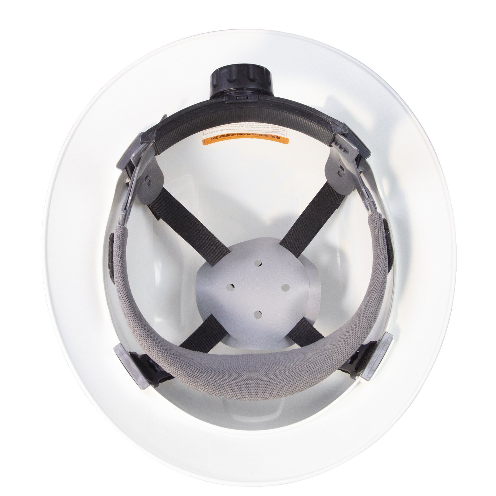 JORESTECH Casco de seguridad blanco HDPE de ala completa con suspensión de trinquete ajustable de 4 puntos para el trabajo, el hogar y protección general para la cabeza, cumple con ANSI Z89.1-14 HHAT