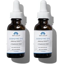 Skin Deva Coenzyme Q10 Serum for Face with Matrixyl 3000 & Hyaluronic Acid - Anti Aging Peptide Facial Serum to Help Improve Appearance of Fine Lines & Wrinkles - For All Skin Types - Pack of 2