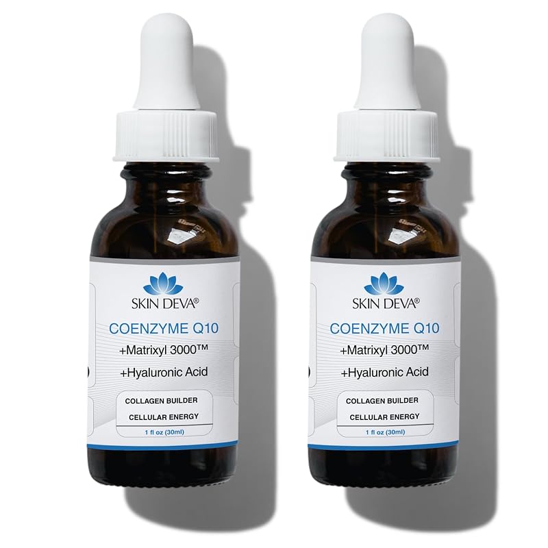 Sérum facial SKIN DEVA com Coenzima Q10, Matrixyl 3000 e ácido hialurônico, Pacote com 2