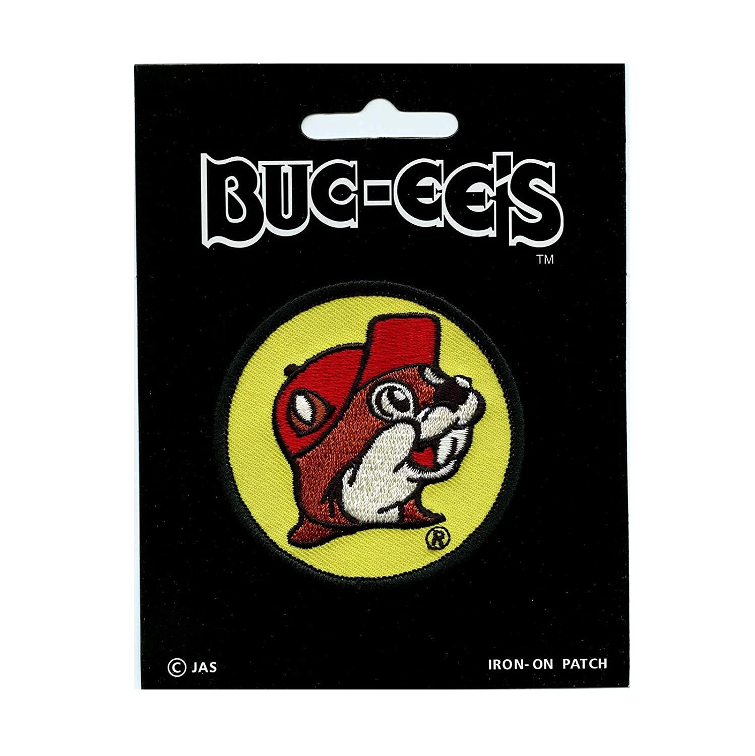 Patch Collection Buc-ee's Beaver Convenience Store Embroidered Iron On, Yellow, 2.5" Diameter