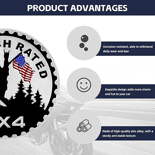 Miniatura 4 de Emblema de automóvil con patrón de Wild Man, 4 x 4, calcomanías de insignia de automóvil para automóvil, insignias de metal 3D, calcomanías redondas