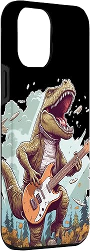 Miniatura 3 de Funda para iPhone 13 Pro Max Cool Tyrannosaurus Rex con bajo para amantes de los dinosaurios