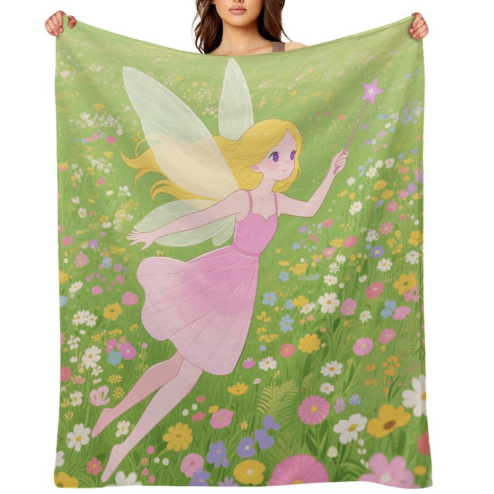 Beautiful Fairy Throw Blanket for Couch and Bed Super Soft Warm Lightweight Throw Blankets Cozy Fuzzy Flannel Blanket Personalized Decorative Blankets for Sofa Decor 30"x40"