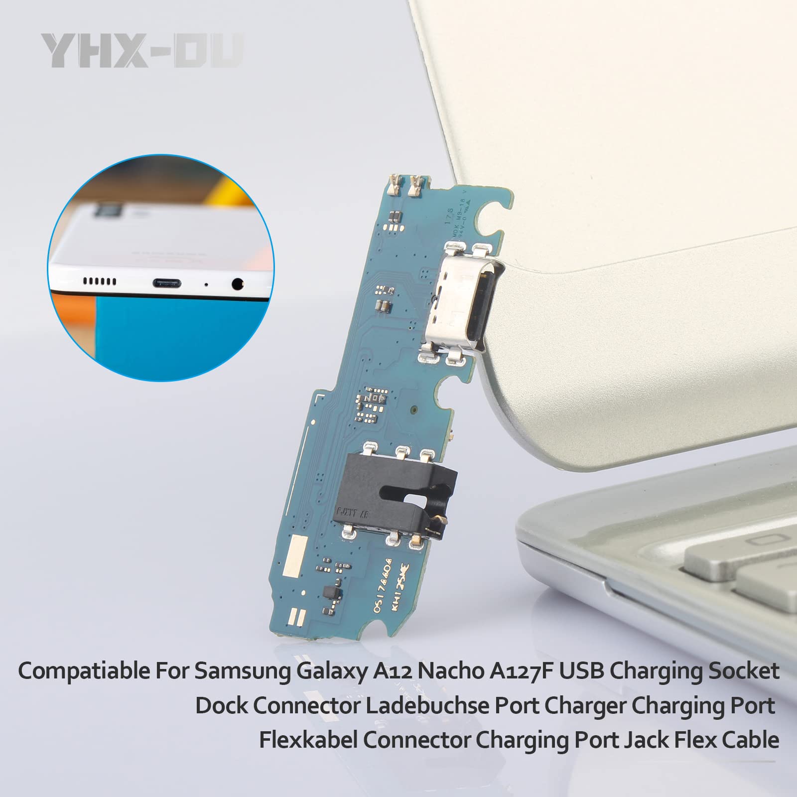 Generic YHX-OU 6.5" gniazdo ładowania do Samsung Galaxy A12 SM-A127F/DS SM-A127F SM-A127M SM-A127U złącze dokujące port ładowarka port mikrofon audio jack flex kabel + narzędzie montażowe