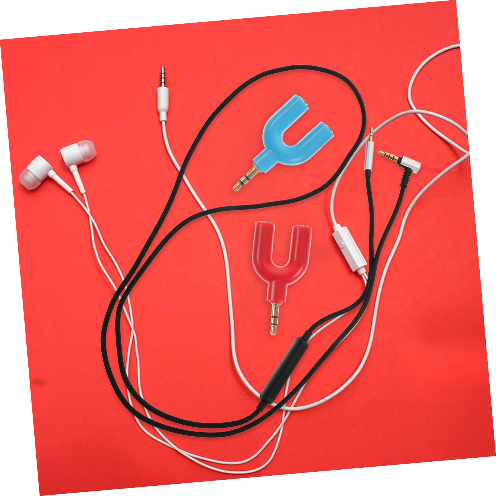 DOITOOL 24pezzi Adattatore Audio Splitter Per Cuffie Compatibile e Dispositivi Per Ascoltare e Guardare Film Colori