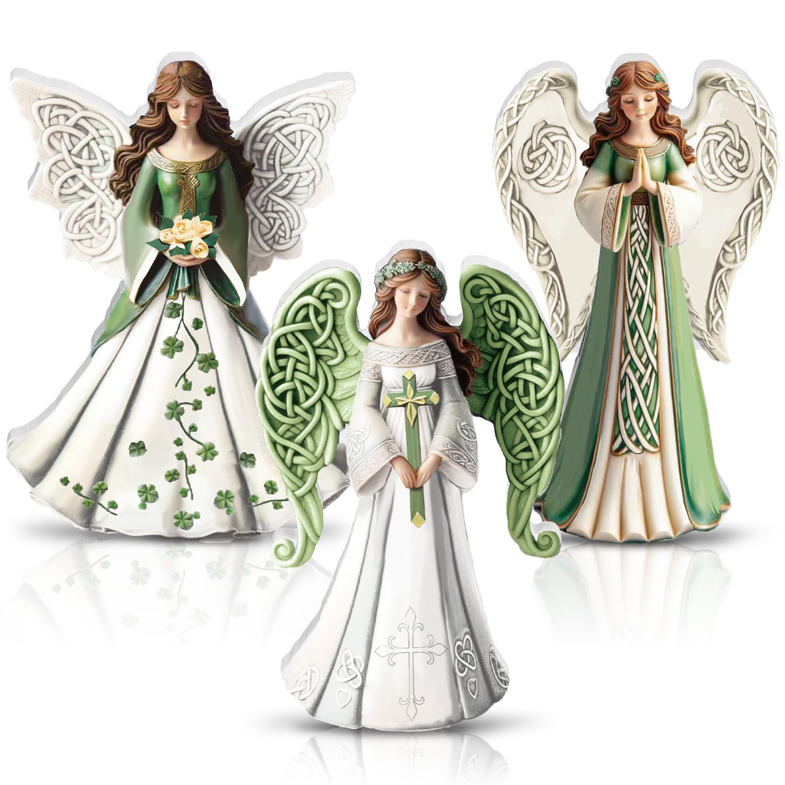 Amazon.com: Vercraft 3 Pcs St. Patrick's Day Angel Figurine ...