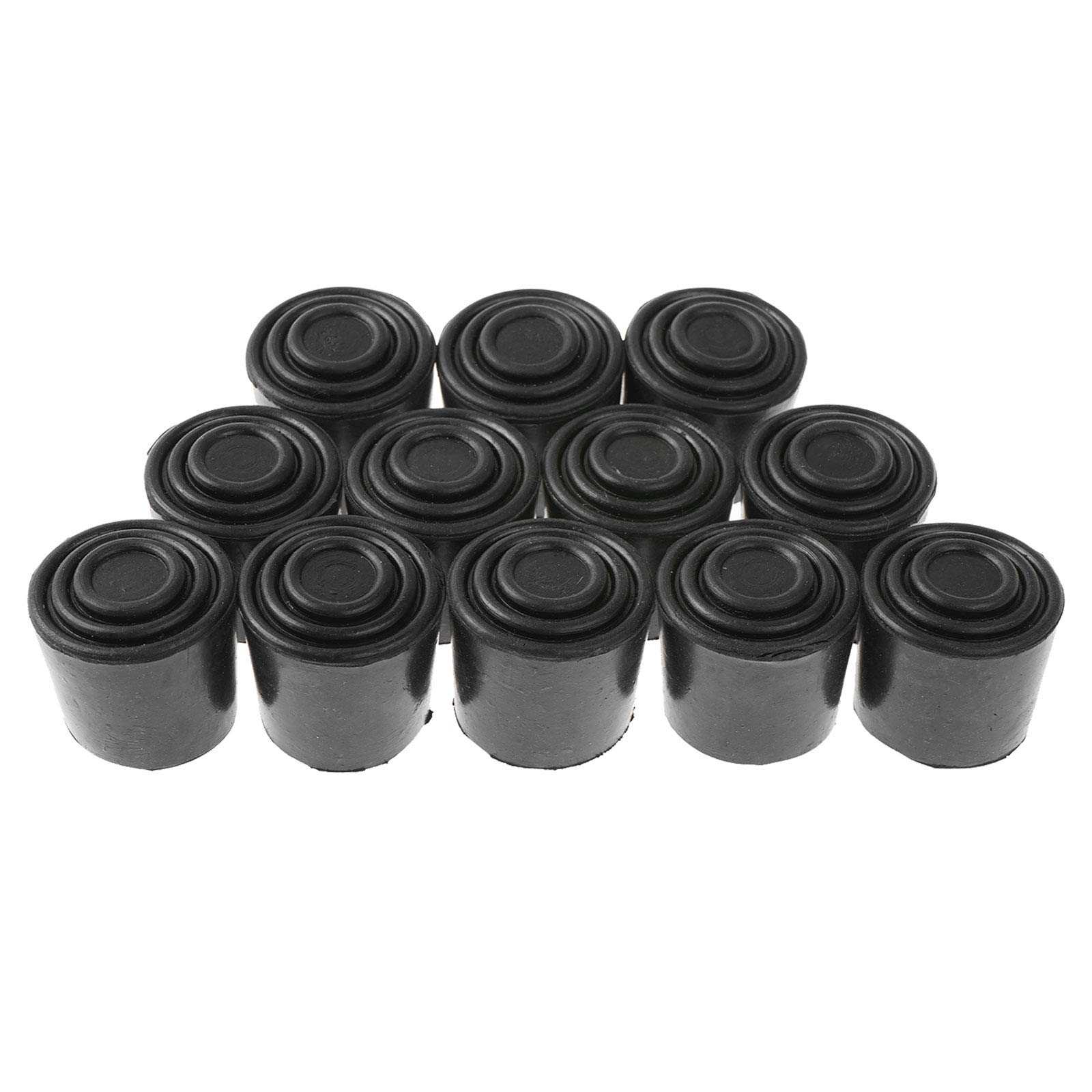 Lot de 12 pieds de chaise en caoutchouc C pour protection de sol antidérapants pour bureau, maison, table résistante aux rayures, facile à installer