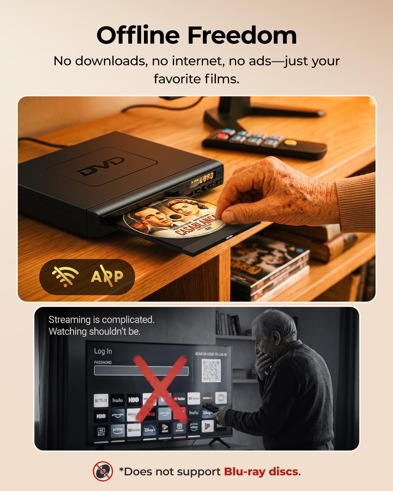 Reproductores de DVD para TV con HDMI, reproductores de DVD que reproducen todas las regiones, reproductor de DVD simple para ancianos, reproductor de CD para sistema estéreo doméstico, incluye cable