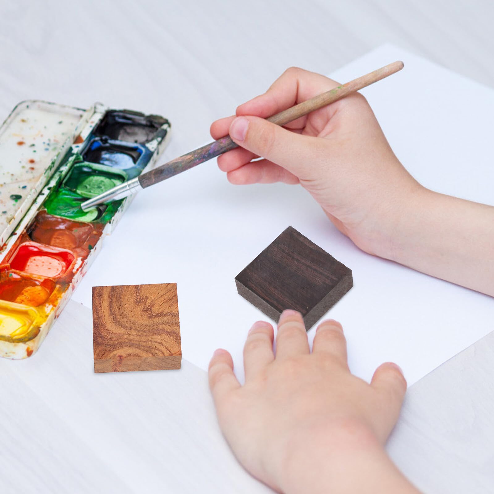 24 Pezzi Anelli di Legno per Fai da Te, Materiali Artigianali in Materiale Sintetico Superfici Lisce e Facili da Incollare, per Sessioni di Bricolage Artigianale Stili multipli