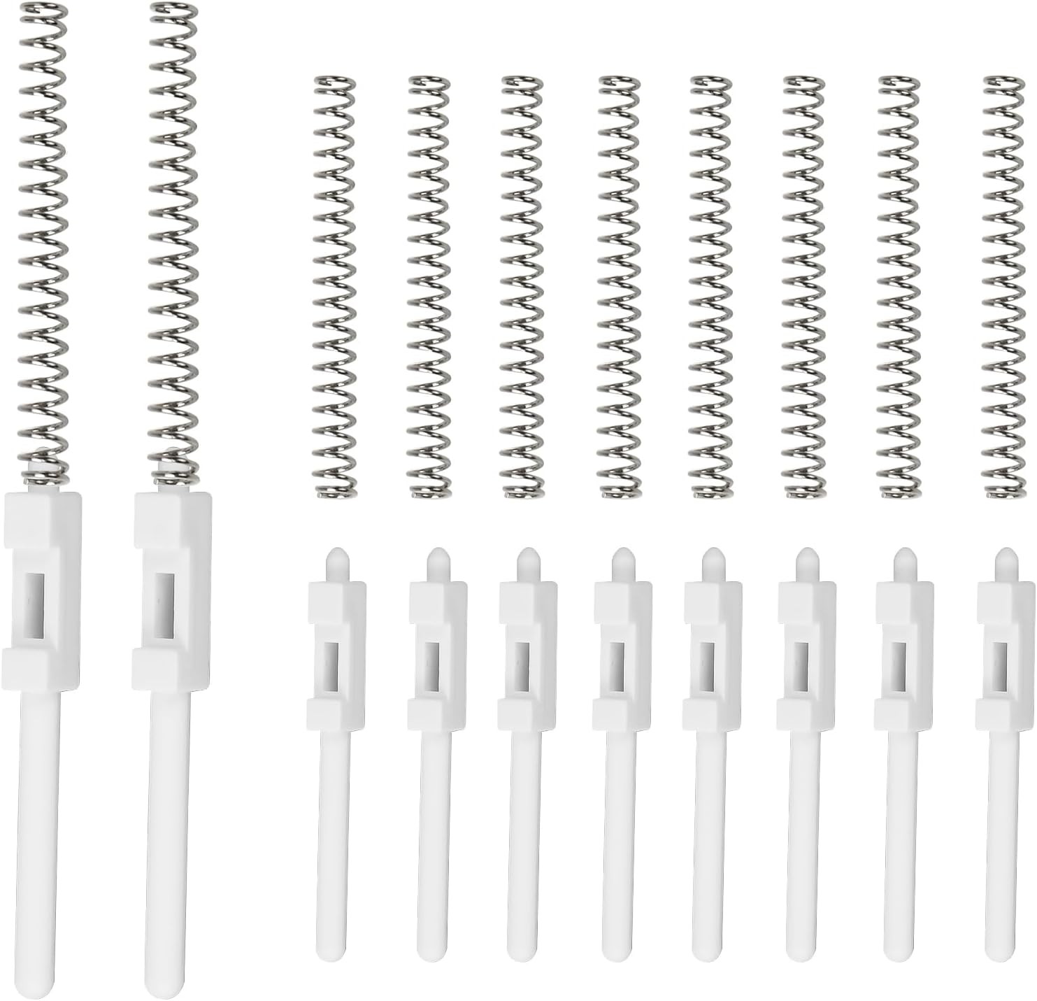 Slide Spring Bolt Assembly Replacement for Eze Breeze Vertical 4 Track Windows Sliders, Slide Bolt Locks Inside Doors, Windows Door Sliding Bolt Gate Latch Replacement Parts, Pack of 10