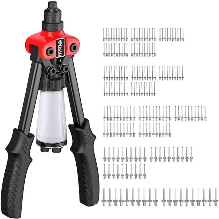 Buy Pop Rivet Gun with 200pcs Rivets,JiGiU Manual Rivet Gun Kit Heavy
