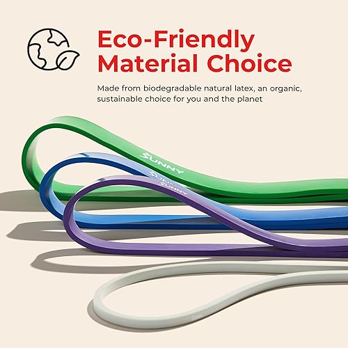 Miniatura 7 de Sunny Health & Fitness Banda de resistencia para entrenamiento de fuerza (individual) para estante de potencia, sentadillas, gimnasio en casa,