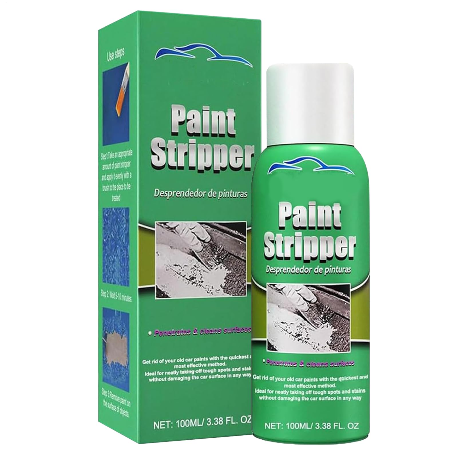 Paint Remover for Concrete, 100ml Paint Stripper Tool, Paints Thinner Remover, Effective Multipurpose Car Cleaning Supplies, Fast Acting Car Dust Removers, for Glass Metal Wood Furniture