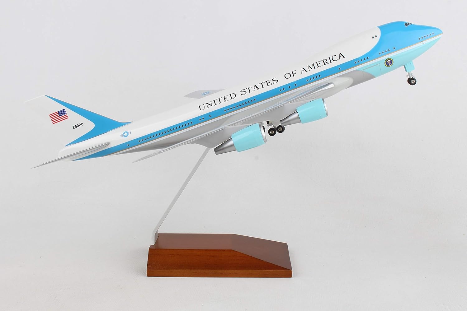 Daron Skymarks Air Force One VC25 with Gear and Wooden Stand Model Kit (1/200 Scale) : Arts, Crafts & Sewing