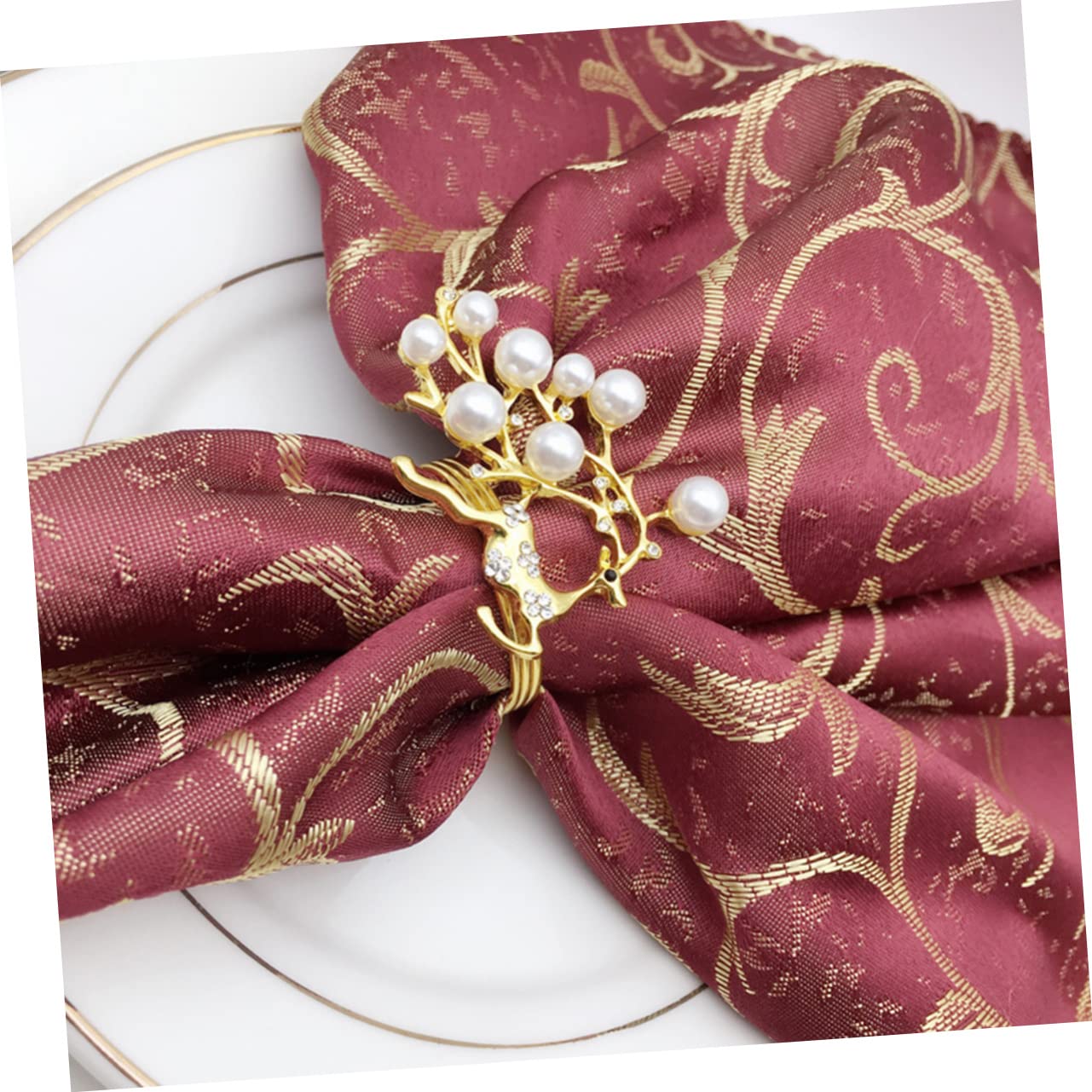Alipis 18 Pcs Rond De Serviette De Noel Pinces à Serviettes De Noël Ronds De Serviette Renne Ronds De Serviette Festifs Décor De Table De Noël Décorations De Noël Porte-Serviette De Fête