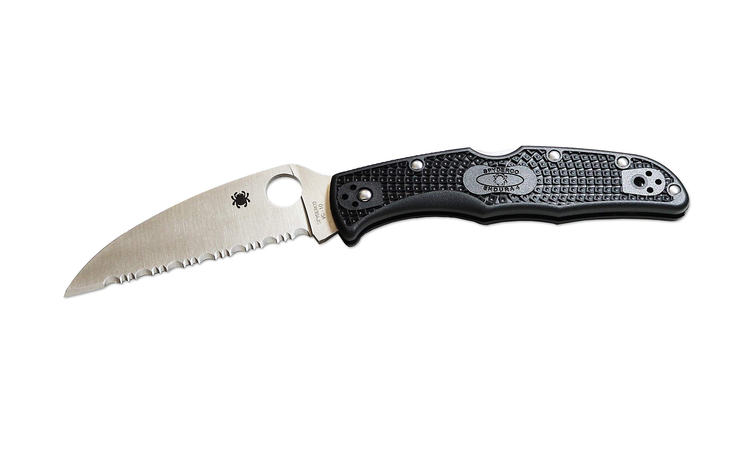 スパイダルコ(Spyderco) フォールディングナイフ ブラック ブレード長:96mm エンデューラ4 ウォーンクリフ [波刃] C10FSWCBK