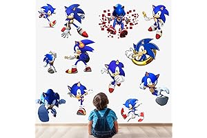 Sonic Stick Wall Decal Stickers: Vibrant Wall Art for Boys' Rooms
