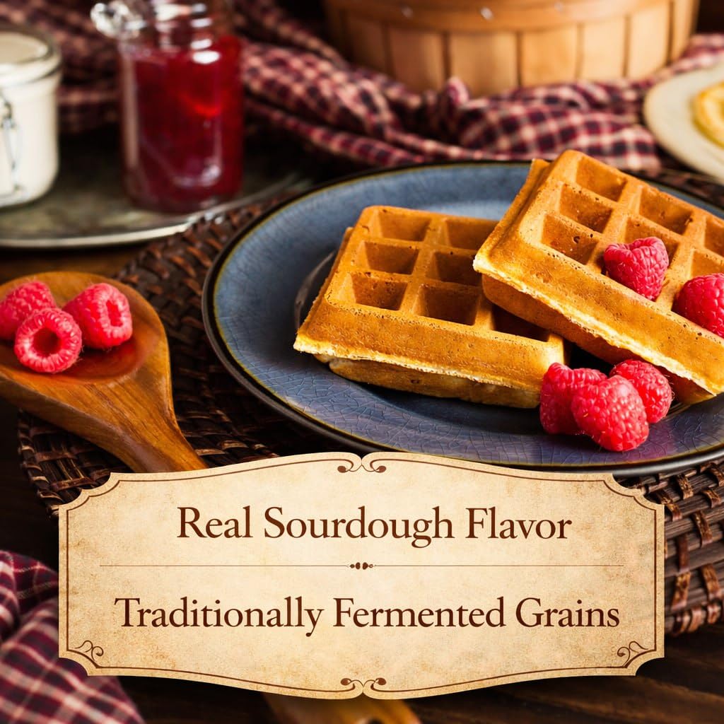 Sourdough Pancake and Waffle Mix, Non-GMO, New Hope Mills,21 oz (2)