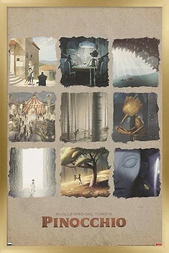 Trends International Netflix Guillermo Del Toros Pinochio - Póster de pared de cuadrícula