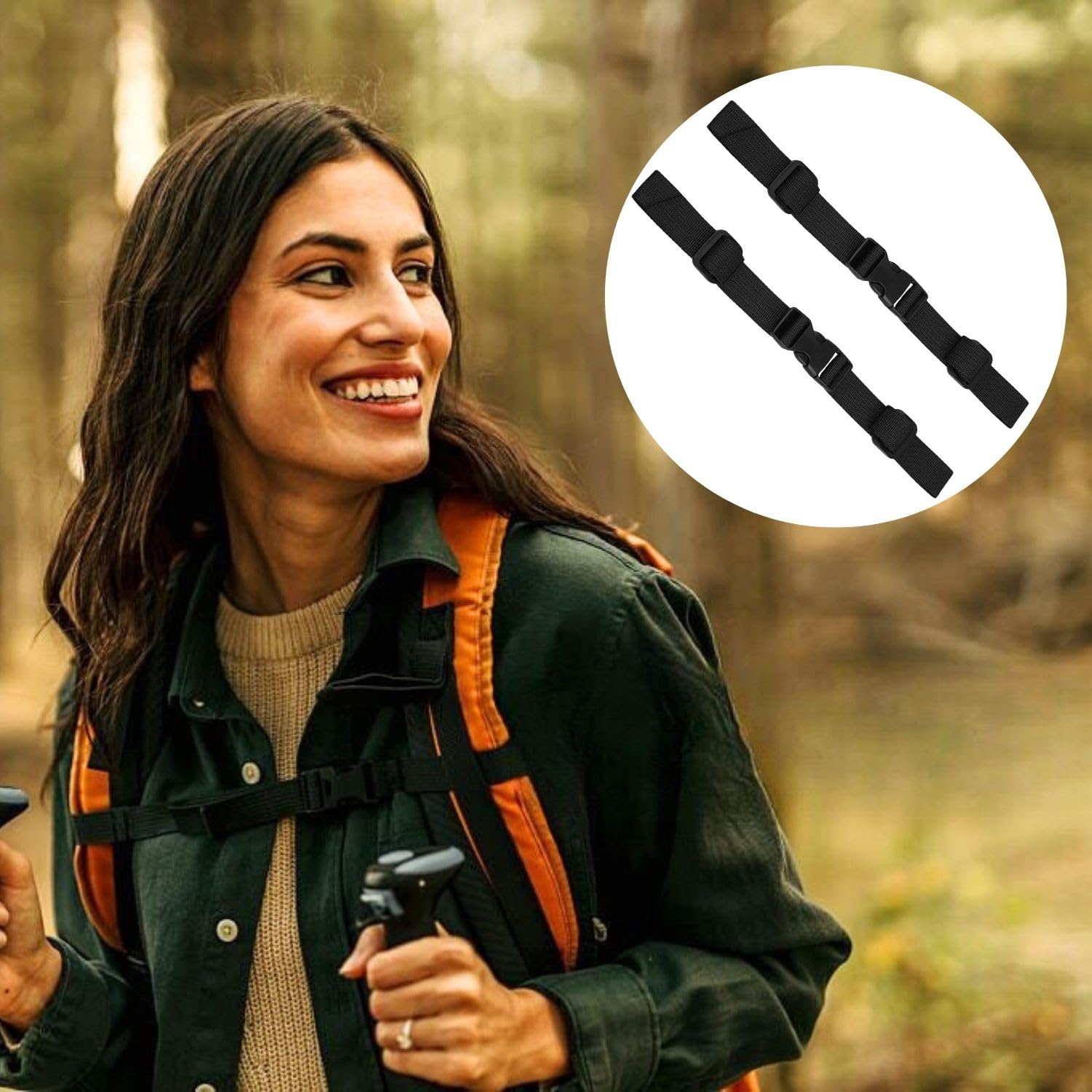 3er-Set Brustgurt Für Rucksäcke – Verstellbar (2x35 Cm), Polyester, Mit Schnellverschluss, Für Erwachsene & Kinder – Für Wandern, Joggen & Reisen – Schwarz, Rosa, Grau
