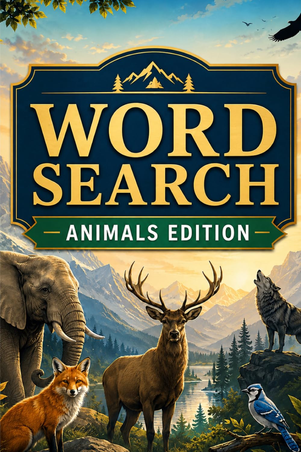 Word Search: Animals Edition: 20 Fun Animal Puzzles for Seniors - Large Letters with Answer Key