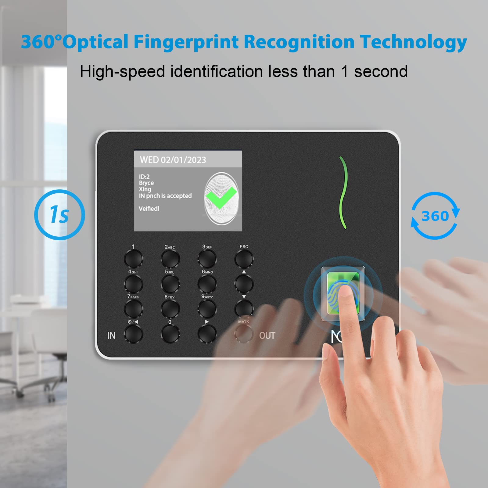 Snapklik.com : NGTeco Time Clock - Time Clocks For Employees Small ...