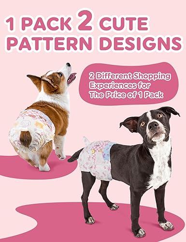 Miniatura 3 de Dono Pañales para perras de raza grande, 24 unidades, pañales desechables para el período de corazón con indicador de humedad, pañales súper