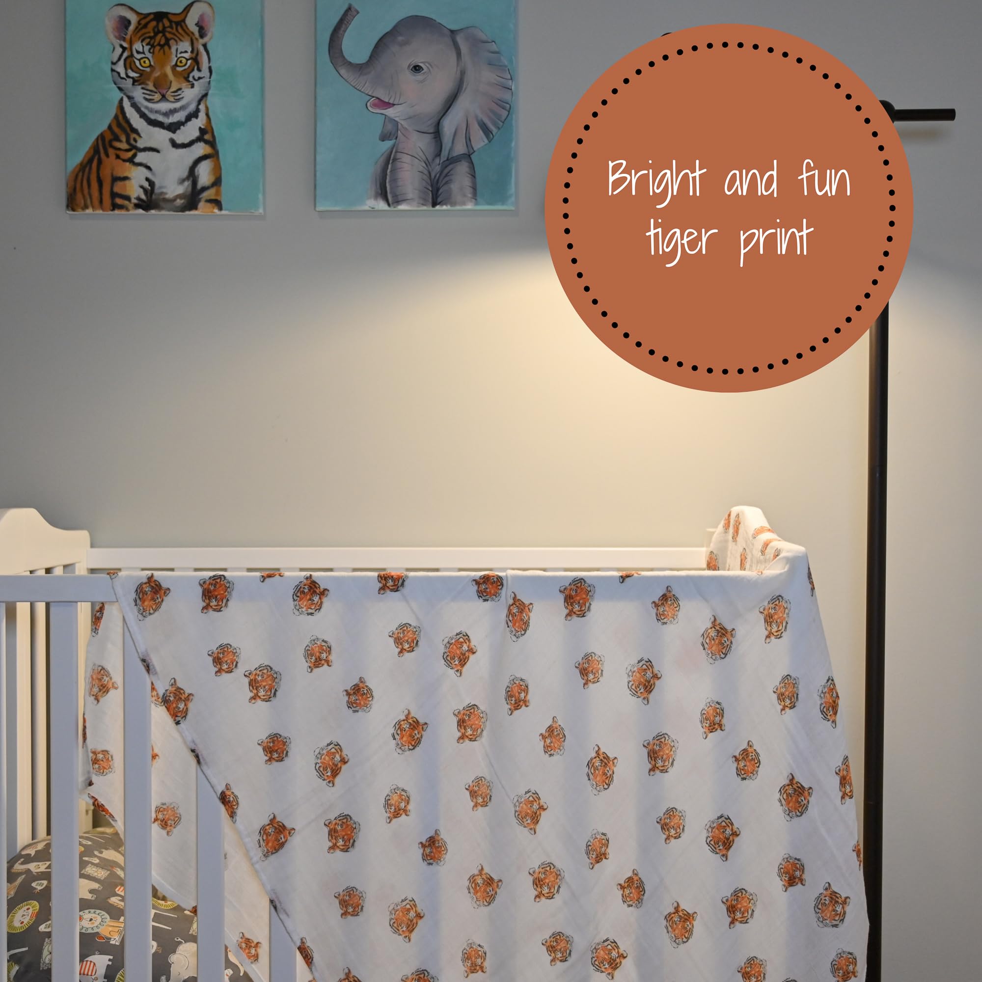 LollyBanks Muślinowy koc do przewijania | 100% bawełna | koc dla noworodka i niemowląt | duży 120 x 119 cm dla dziewcząt | lekki i oddychający |