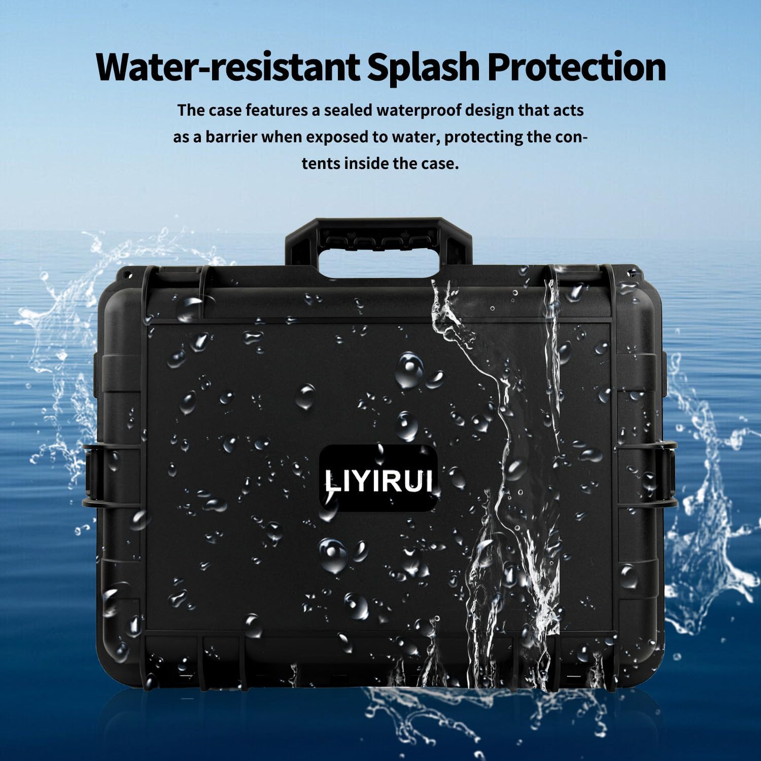 Portable Hard Case - Waterproof Carrying Case,with DIY Foam,Large,18.4x 12.6 x 6.3 inch - Image 6