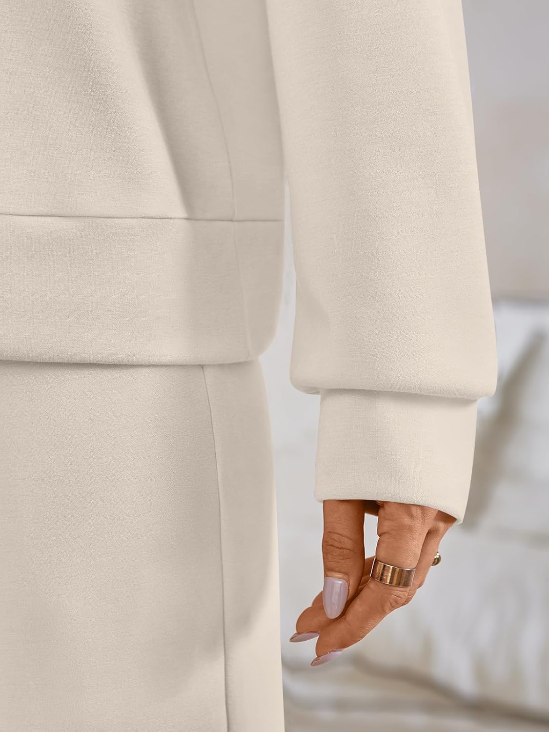 AUTOMET Womens Two Piece Lounge Sets Sweatsuits Outfit Wide Leg Sweatpants Tracksuit Loungewear Sweatshirt with Pockets - Image 5