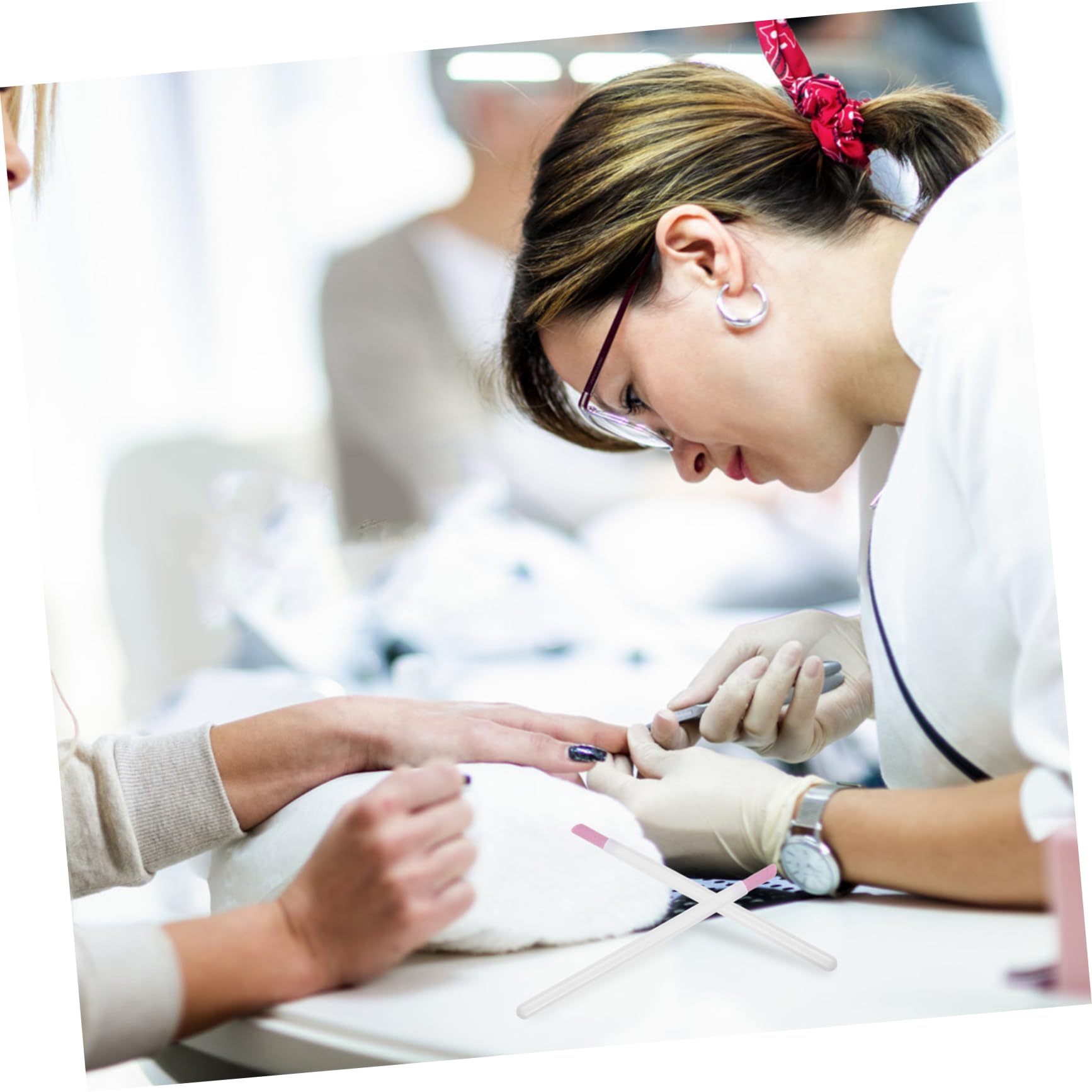 SHERCHPRY Nail Polish Pen Set 5pcs Nail Engraving Pen Cuticle Pushers Portable Practical