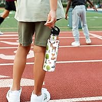 Vista 5 de Kids Water Bottle Leakproof Sports Water Bottle for Kids for Boys Girls 20oz, BPA-Free, Cute Woodland Animals Bears