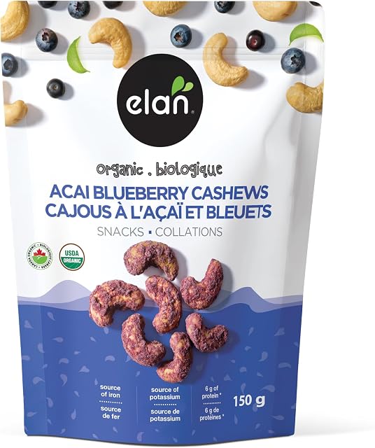 Organic Acai Blueberry Snacks de noix de cajou