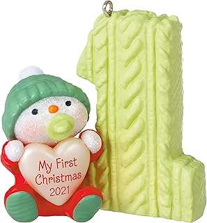 Hallmark Keepsake Christmas Ornament, Year Dated 2021, My First Christmas Snowman