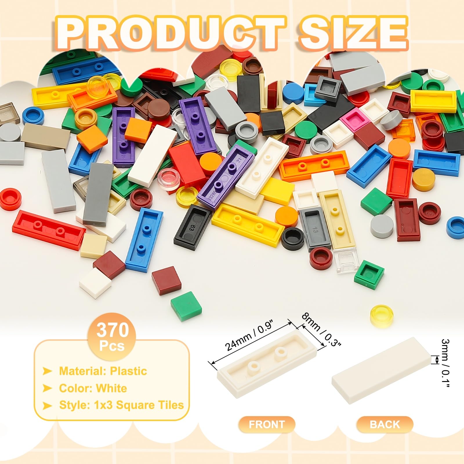 PATIKIL 122 Pcs Flat Blocks Bulk - Image 2