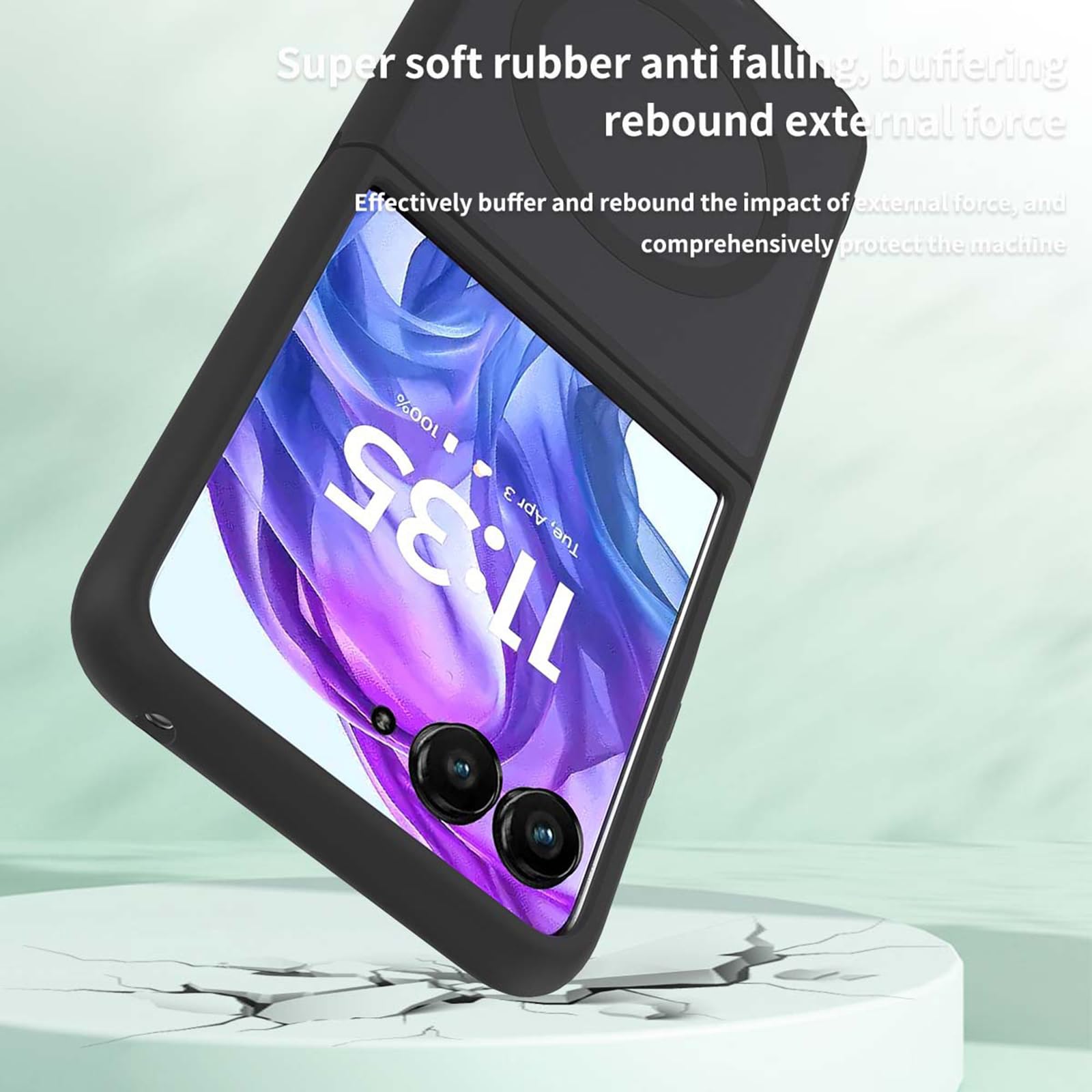Magnetica Custodia per Samsung Galaxy Z Flip 8, Sottile Glassata Traslucida | Anti-Graffio Anti-Impronte Protezione Cover Compatibile con Ricarica Wireless Caso,Rosso,Z Flip 8