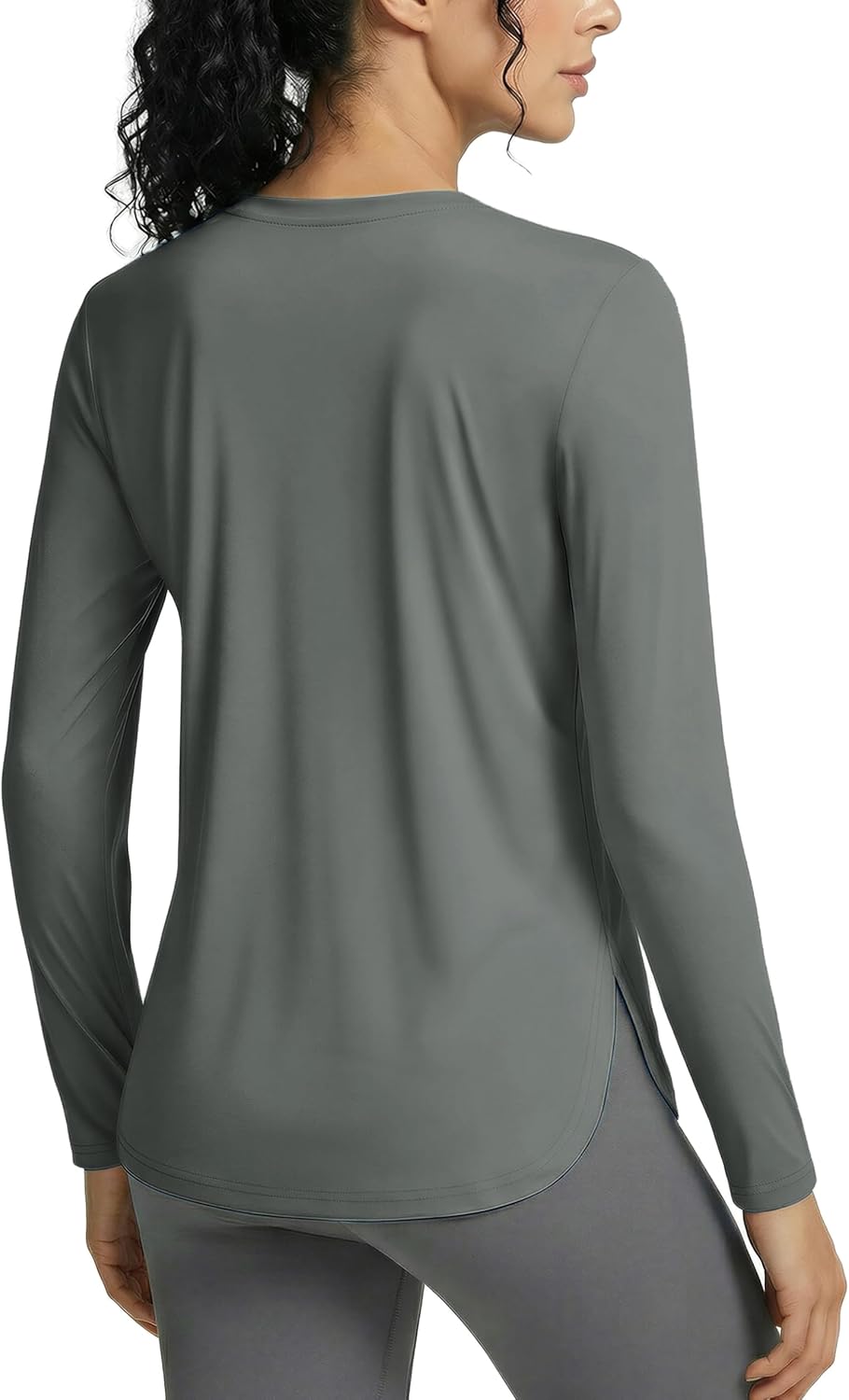 TACVASEN Women's UPF 80+ UV Shirts Long Sleeve Workout Sun Shirt Outdoor Gym Hiking Tops Breathable Lightweight - Image 2