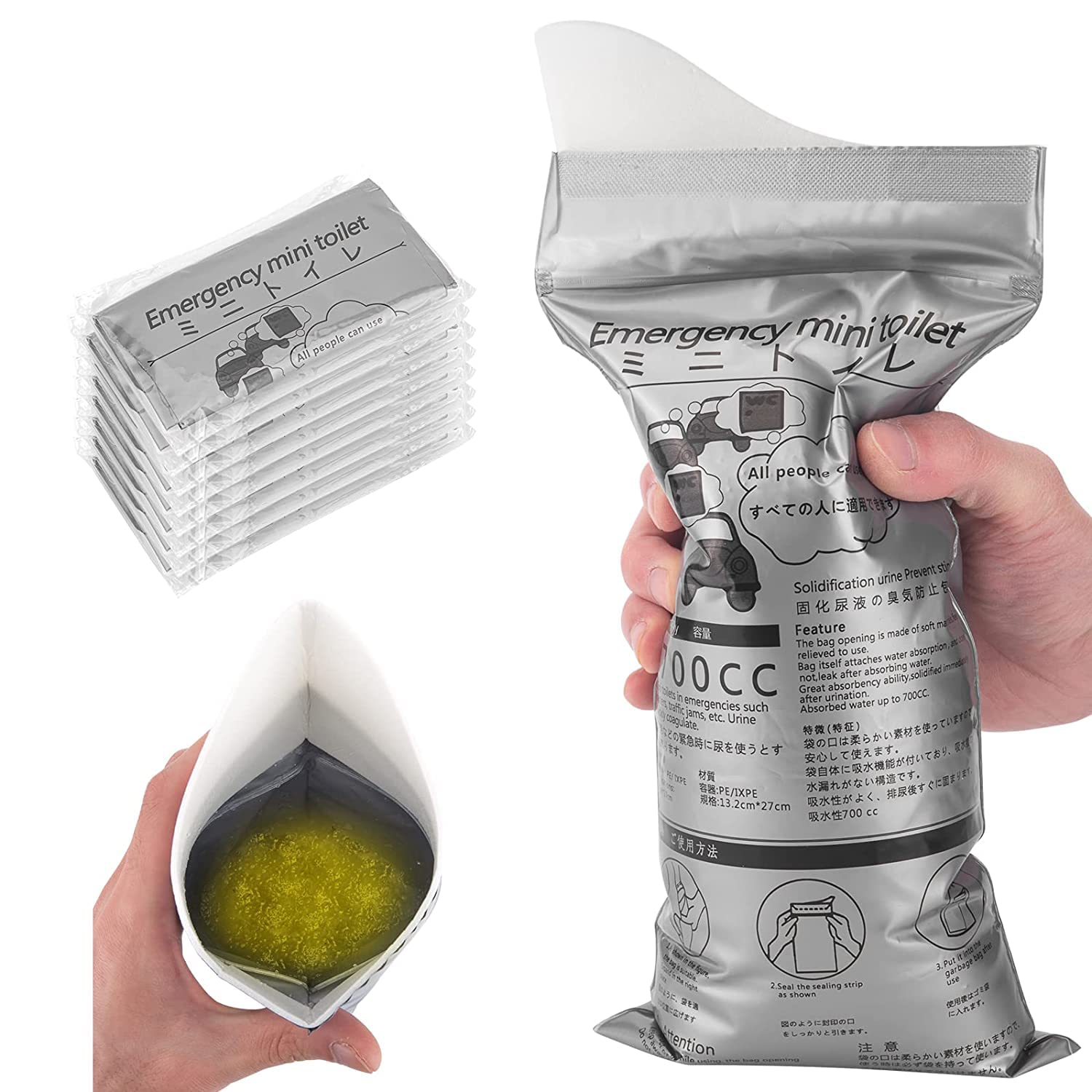FEDORA Disposable Urine Bags,Camping Pee Bags, Disposable Urinals Vomit Bags for Travel Urinal Toilet Traffic Jam Emergency Portable Toilet Bee Bag for Men Women Kids Patient (20) (B0B9K8MKWY) Amazon Price History, Amazon Price Tracker