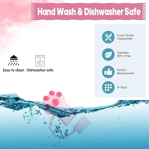 Miniatura 4 de 4 fundas de popote Stanley de 0.4 pulgadas0.394 in, tapas de paja Stanley reutilizables, protector de popote Stanley, cubierta de popote para vaso