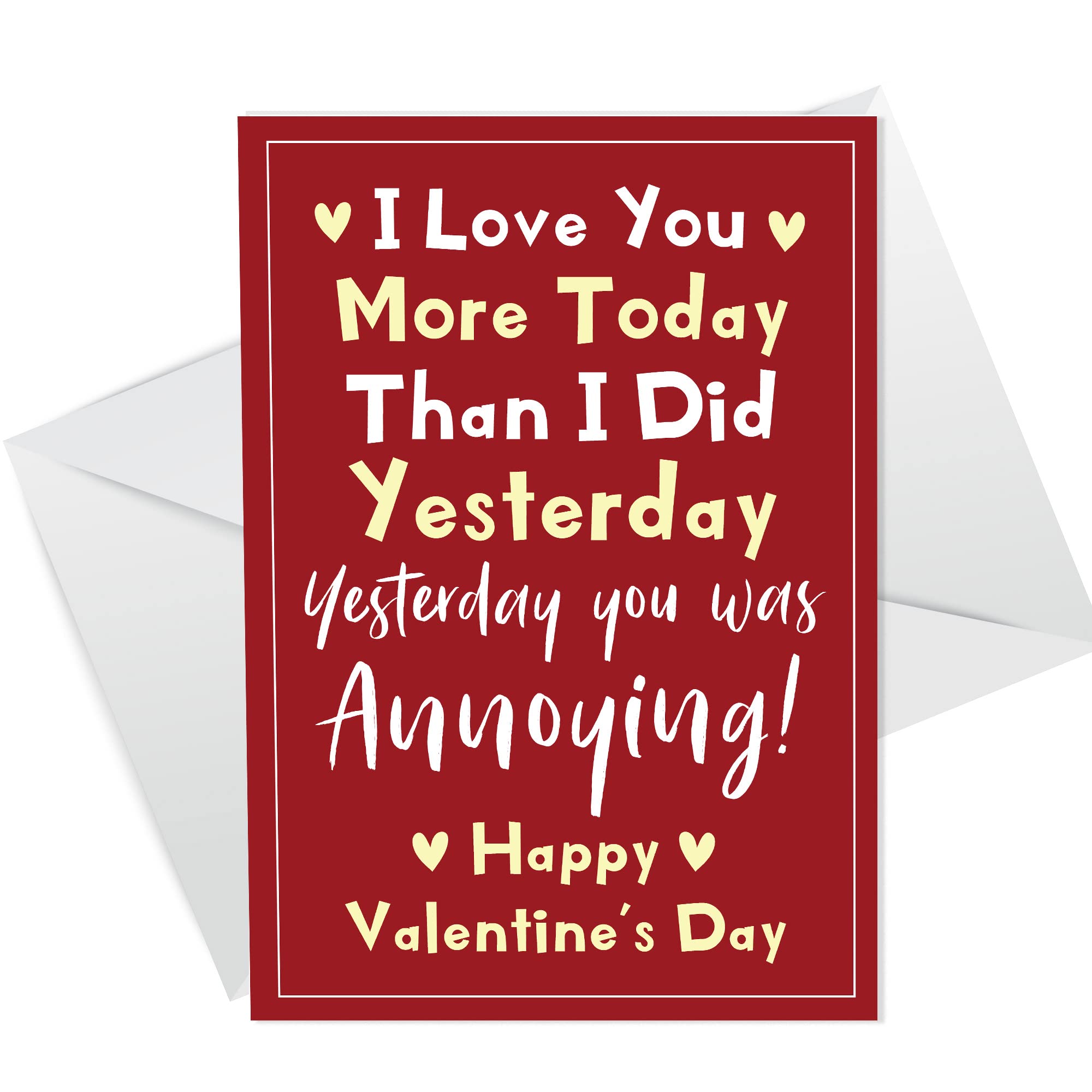 RED OCEAN Joke Valentines Day Card For Him, Funny Valentines Day Card For Boyfriend, Valentine's Day Card For Husband, Valentines Card For Him