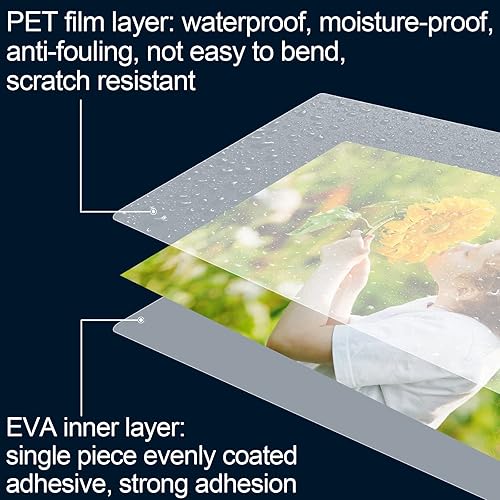 Miniatura 5 de HERKKA Paquete de 300 hojas de laminación, capacidad para hojas de 11 x 17 pulgadas, bolsas de laminación térmica transparentes de 3 mil, papel de